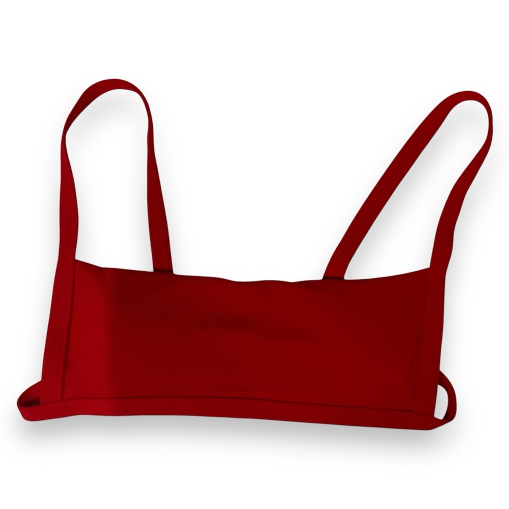 Red swimsuit top
